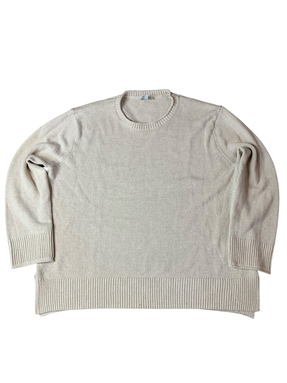 Ella Moss Cream Knit Sweater Size Large
